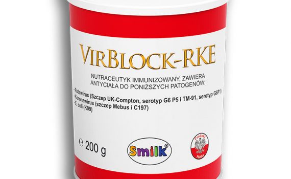 VirBlock-RKE- nutraceutyk immunizowany na koronawirusa, rotawirus, e.coli, 200 g